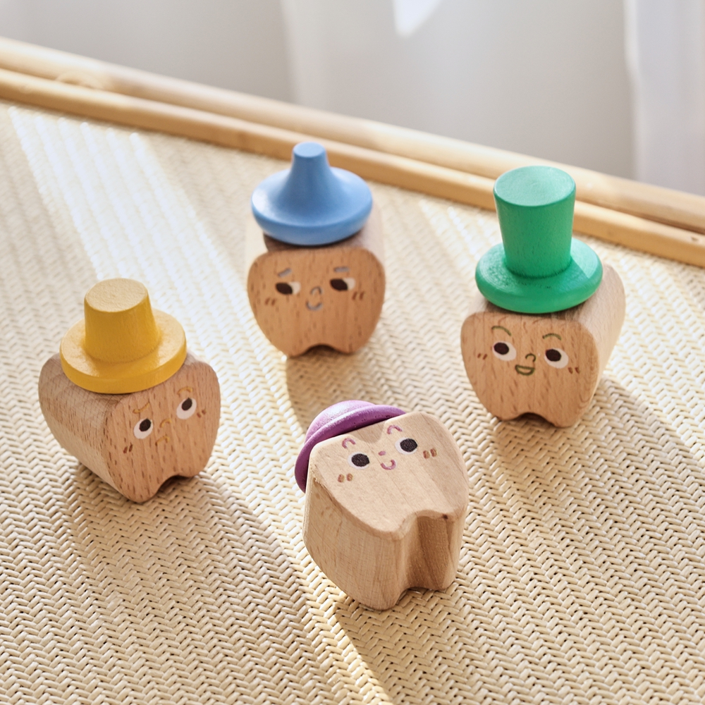 Baby Products Storage Box - 4pc Set Baby Tooth Wooden Box