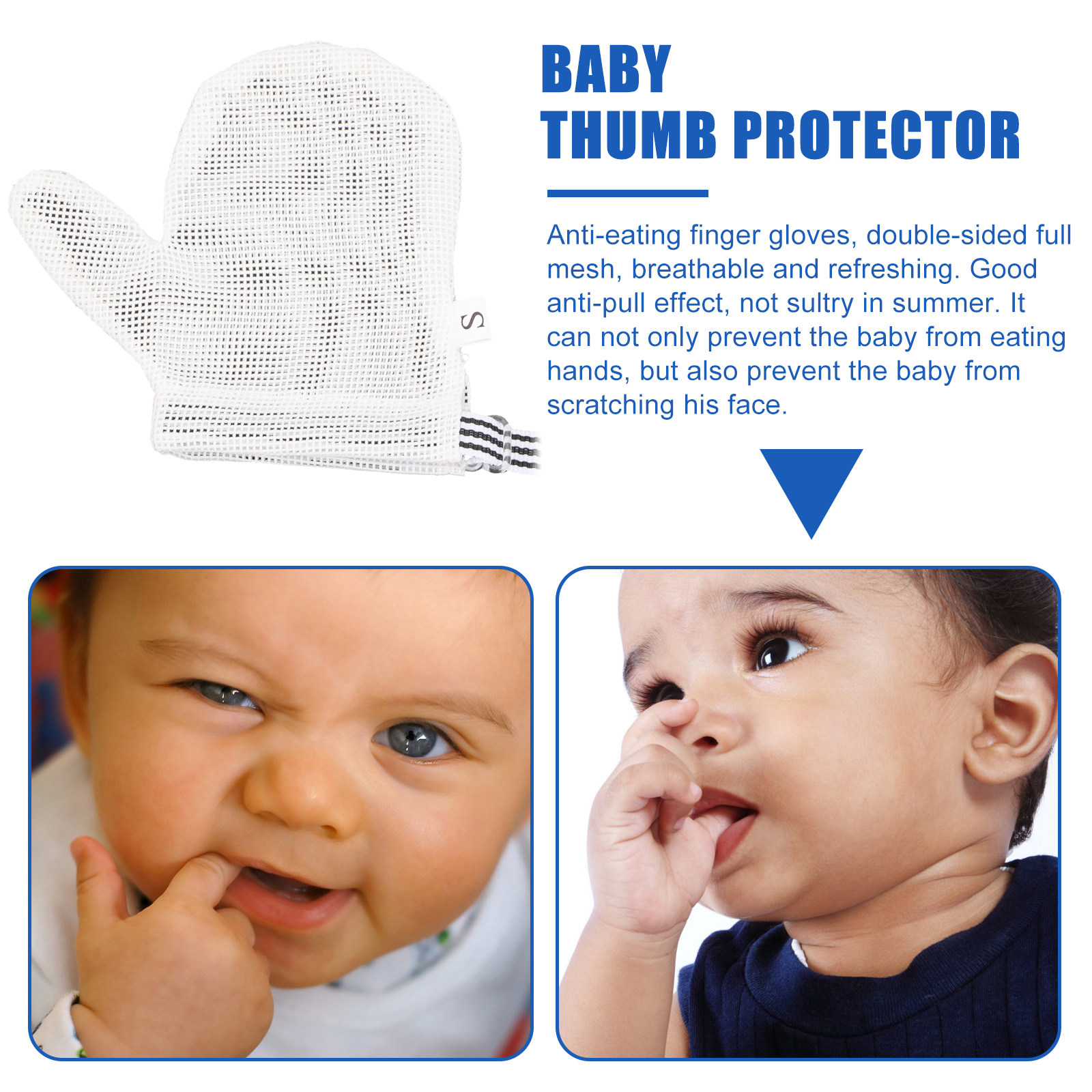 Teething Mitten Baby - 1Pair Baby Teething Mittens Soft Comfortable